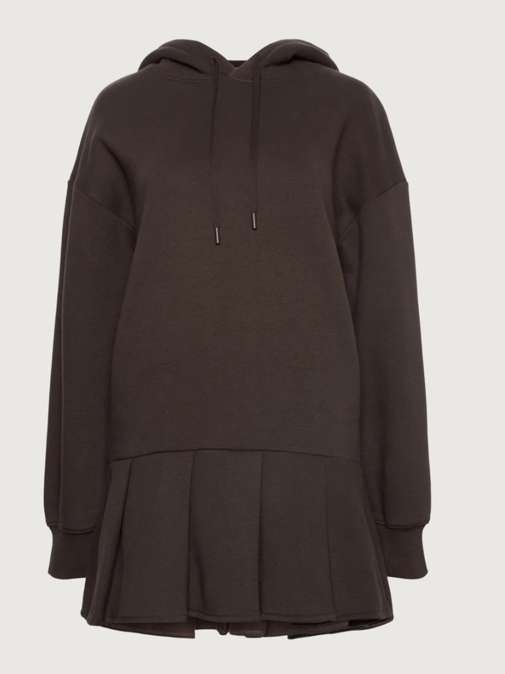 OAK + FORT Hoodie Mini Dress In Coffee Bean